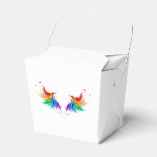 Ballotins Ailes fluffy arc-en-ciel