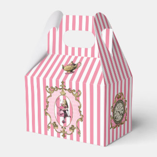 Ballotins Alice au pays des merveilles sur Pastel Rose/Blanc