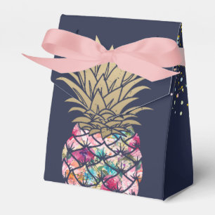 Ballotins Aloha anniversaire floral de bleu marine d'ananas