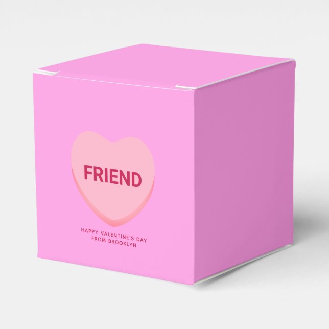 Ballotins Ami conversation rose coeur Saint Valentin (Verso)