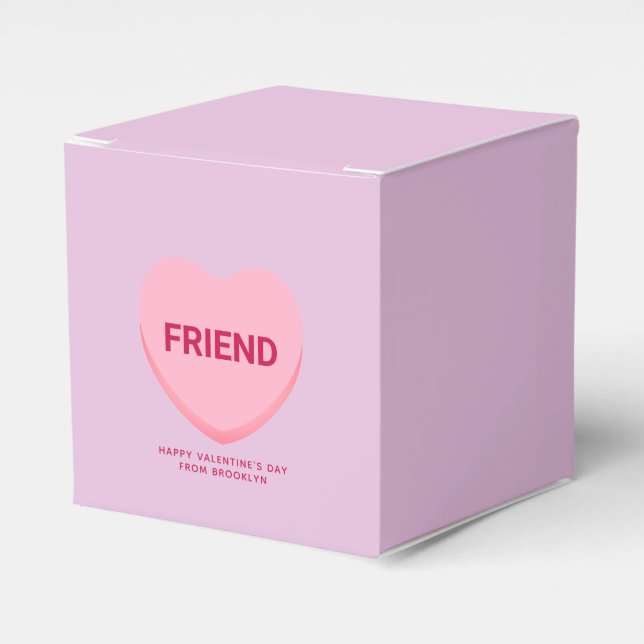 Ballotins Ami conversation violet rose coeur Valentine (Verso)