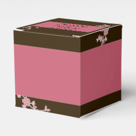 Ballotins Amour en Fleur Cerise Fleurs Mariage Favor Box
