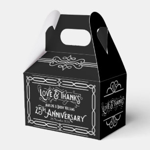 Ballotins Amour et merci 25e anniversaire Mariage Silver