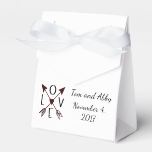 Ballotins Amour personnalisé avec flèches Mariage Favor Boxe