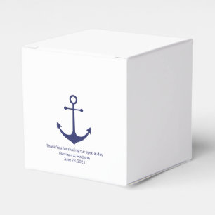 Ballotins ancre nautique mariage marine bleu blanc élégant