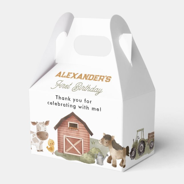 Ballotins Animaux de ferme Barnyard 1er anniversaire (Verso)