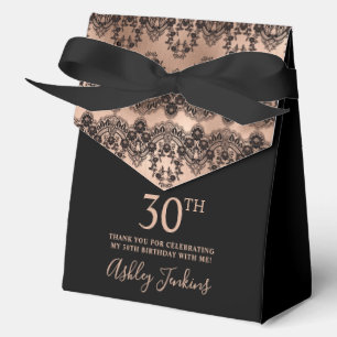 Ballotins Anniversaire 30 ans Élégant Rose Gold Lace