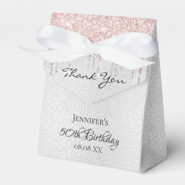 Ballotins Anniversaire argent parties scintillant rose or me