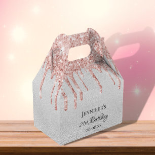 Ballotins Anniversaire argent parties scintillant rose rose 