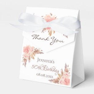Ballotins Anniversaire de fête pampas herbe floral blush mer