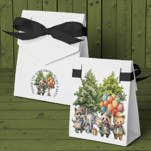 Ballotins Anniversaire de la forêt aquarelle fantaisiste