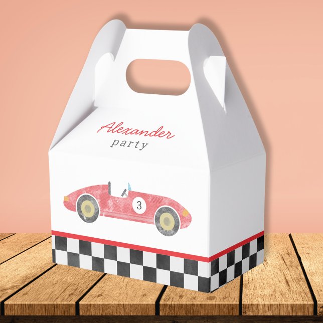 Ballotins anniversaire de voiture de course bleue (Créateur téléchargé)