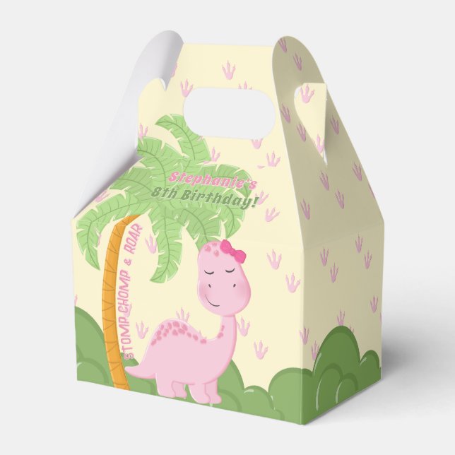 Ballotins Anniversaire des dinosaures roses (Verso)