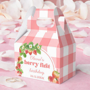 Ballotins Anniversaire des fraises roses En vichy