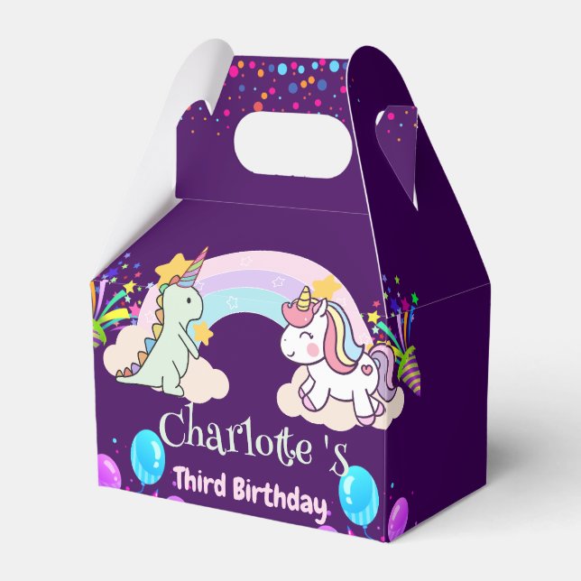 Ballotins Anniversaire du ballon arc-en-ciel Cute Dinosaur U (Verso)