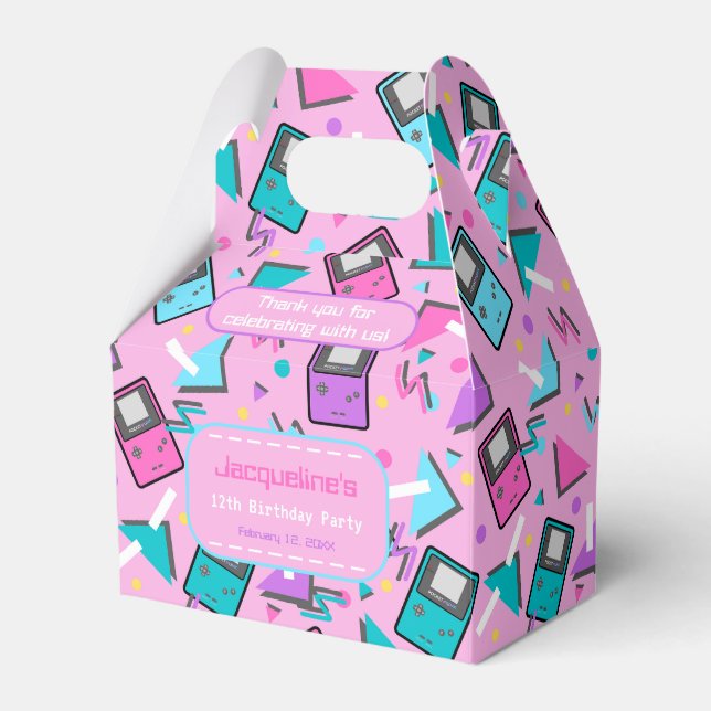 Ballotins Anniversaire du jeu rose Retro (Verso)
