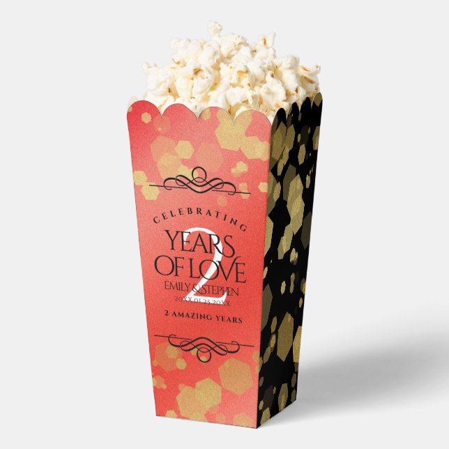 Ballotins Anniversaire élégant du 2ème Mariage Garnet (Sauté)