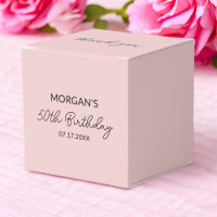 Anniversaire fête Blush rose Merci Nom