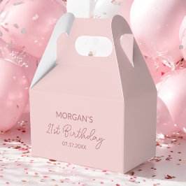 Ballotins Anniversaire fête Blush rose Merci Nom