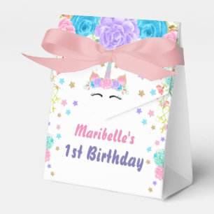 Ballotins Anniversaire floral personnalisé de licorne