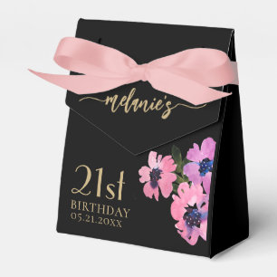 Ballotins Anniversaire Merci Chic Floral Black Ballotin