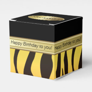 Ballotins Anniversaire noir et jaune-orange élégant du zè