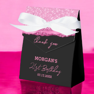 Ballotins Anniversaire Noir rose Parties scintillant Nom Mer