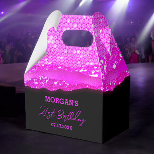 Ballotins Anniversaire rose noir Parties scintillant Nom Mer