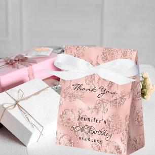 Ballotins Anniversaire rose or rose parties scintillant merc