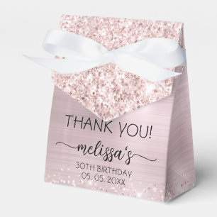 Ballotins Anniversaire Rose Parties scintillant or Monogramm