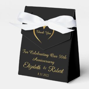 Ballotins Anniversaire simple d'or et de noir