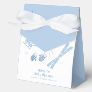 Ballotins Après Bébé Baby Shower Bleu Hiver Ski Garçon