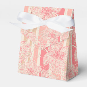 Ballotins Apricot motif à rayures florales rose