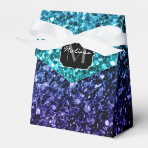 Ballotins Aqua blue Ombre fausse parties scintillant scintil