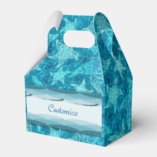 Ballotins Aqua Blue Starfish Motif Gable Ballotin