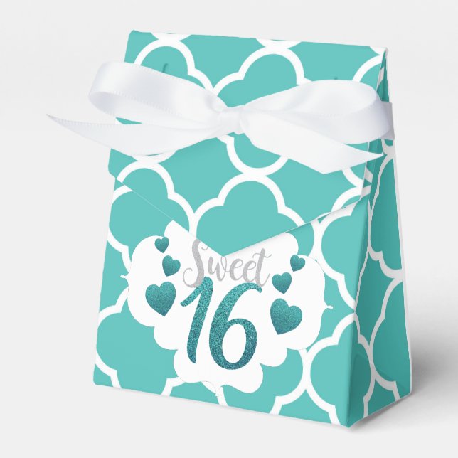 Ballotins Aqua Blue Sweet chatoyant 16 Ballotin d'anniversai (Verso)