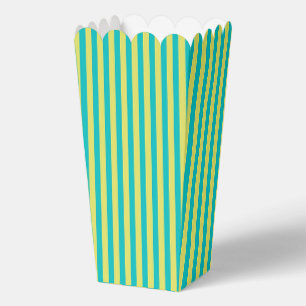 Ballotins Aqua + Popcorn rayures jaunes