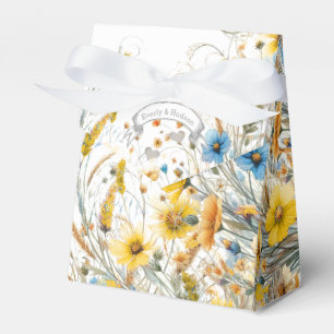 Ballotins Aqua Wedding Favor Box Vos Photos Monogrammes Noms