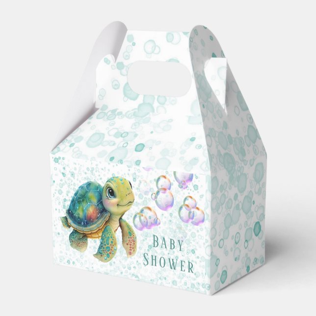 Ballotins Aquarelle Adorable Tortue Baby shower (Verso)