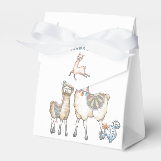 Ballotins Aquarelle Baby shower à thème Llama (Verso)