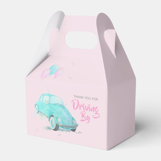 Ballotins Aquarelle Baby shower mignonne fille Ballotin 🚗 (Verso)