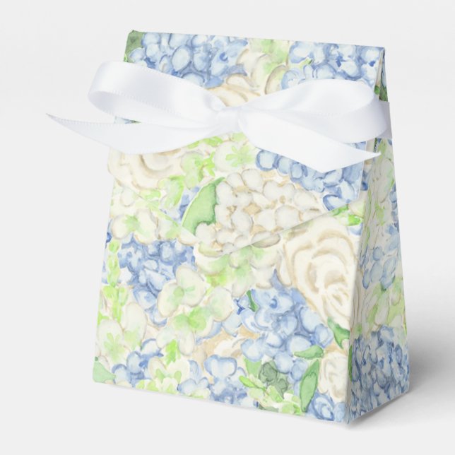 Ballotins Aquarelle Bleu et Blanc Hydrangea Crest (Verso)