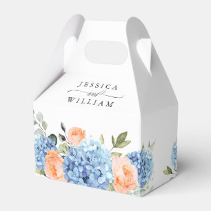 Ballotins Aquarelle bleu Hydrangea rose Roses Mariage cadeau