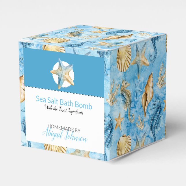 Ballotins Aquarelle bleue Starfish Seahorse Shops Bombe (Verso)
