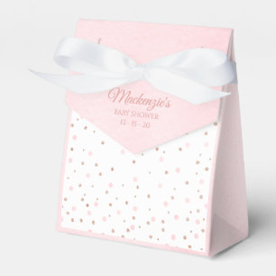 Ballotins Aquarelle Blush rose et Rose Gold Polka Dot Baby