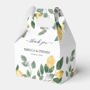 Ballotins Aquarelle botanique Citron et Mariage de verdure