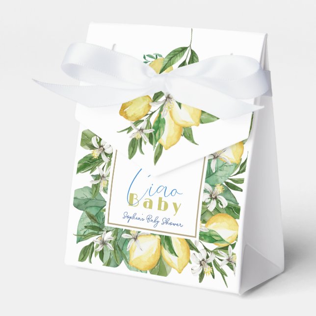 Ballotins Aquarelle Citrus Citron bleu Carrelage (Verso)