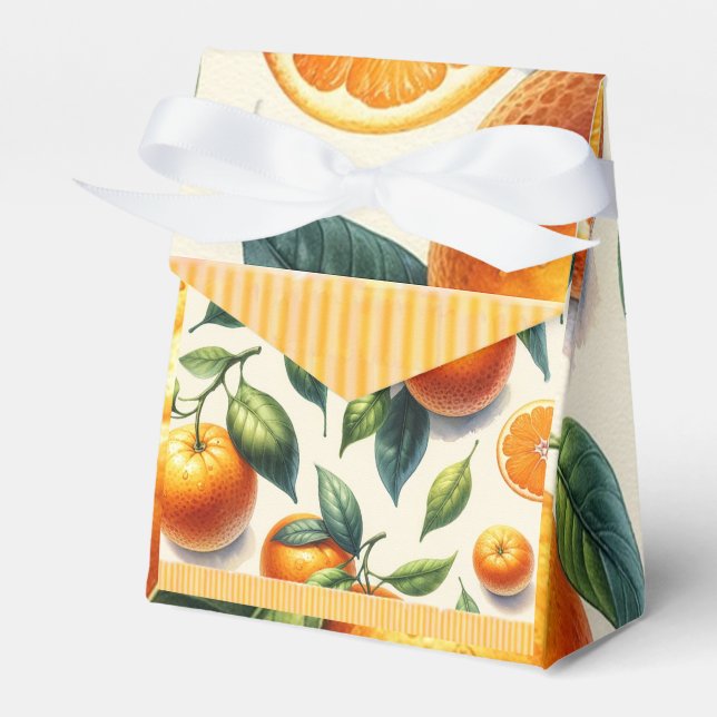 Ballotins Aquarelle Citrus Orange Feuille Mariage (Verso)