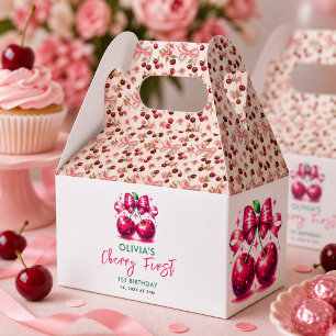 Ballotins Aquarelle Coquette Cerise 1er Anniversaire