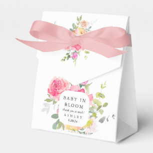 Ballotins Aquarelle de Merci de Baby shower Floral